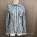 Female yarn dyed spandex long sleeve shirt